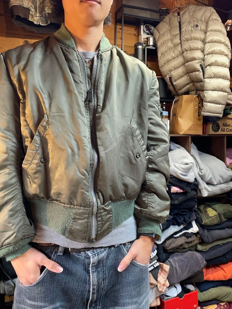 ジャケット・アウター 90s MA-1 alpha industries IDEAL ZIPPER