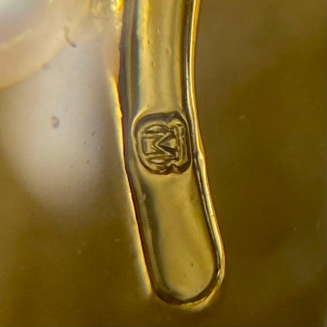 かんかん 　MIKIMOTO K18 アコヤ真珠フープピアス