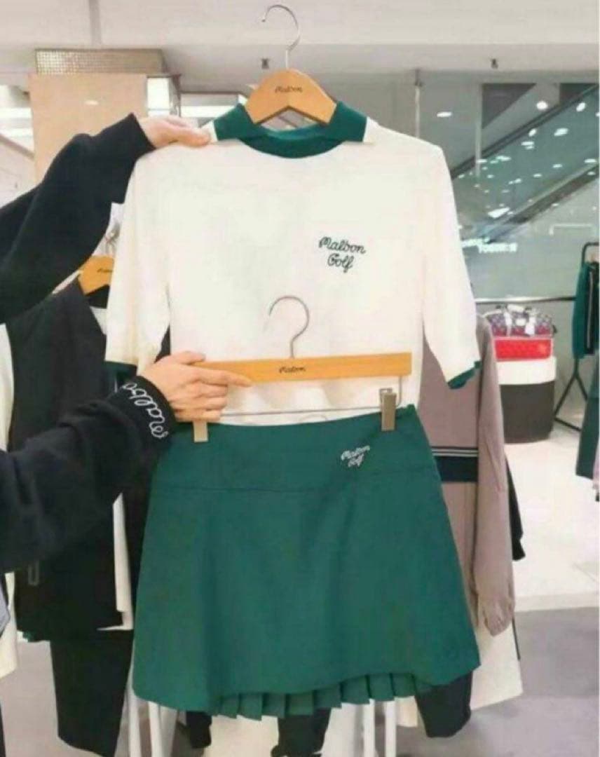 マルボン ゴルフ レディース ニットポロシャツ スカート 2点セット