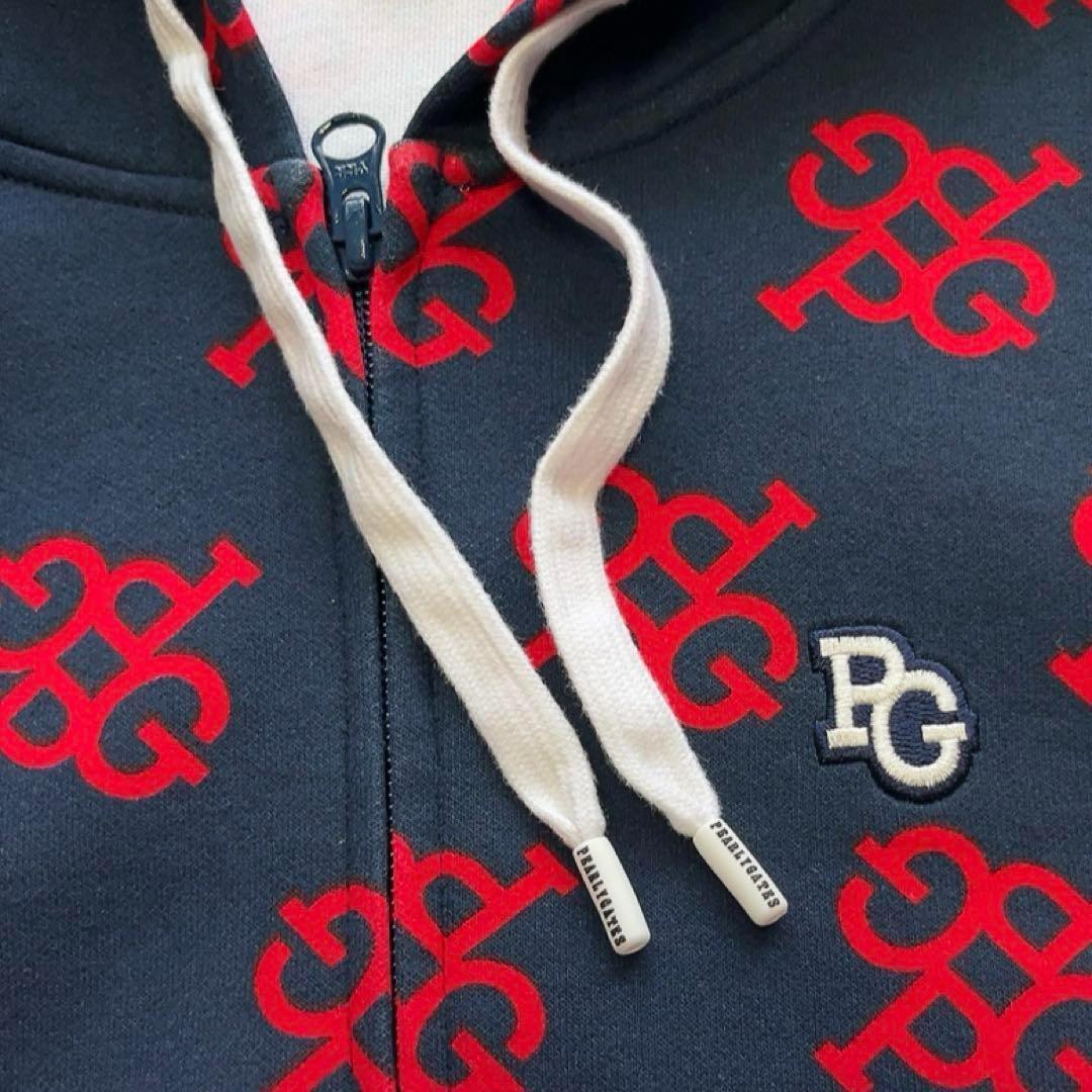 極美品　パーリーゲイツ　セットアップ　モノグラム　総柄　スウェット　パーカー