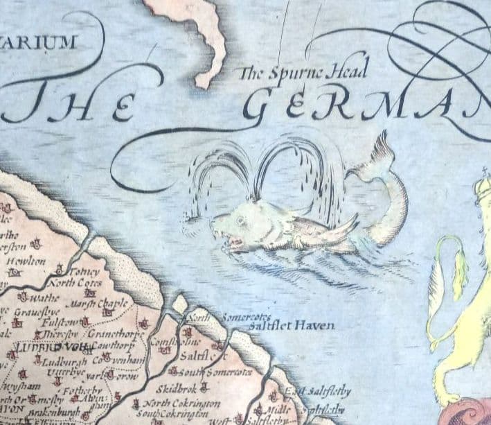 大型作品　西洋古地図　1676年 J. Speed「Lyncolne」