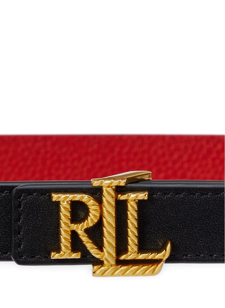 Ralph Lauren ロゴ リバーシブル エンボスド スキニー ベルト　S