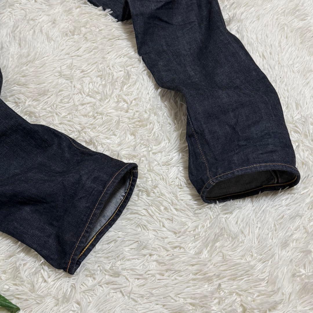 超美品　EVISU　ジーパン　黒ペイントカモメ　Ｖステッチ　赤耳　ボタンフライ