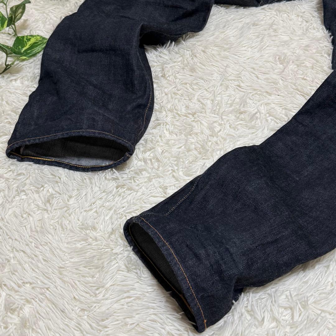 超美品　EVISU　ジーパン　黒ペイントカモメ　Ｖステッチ　赤耳　ボタンフライ