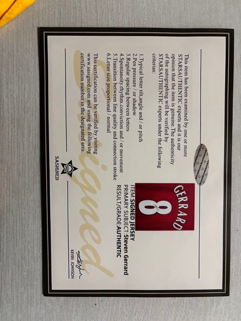 リバプール ジェラード サイン入りユニフォーム ジェラード リバプール