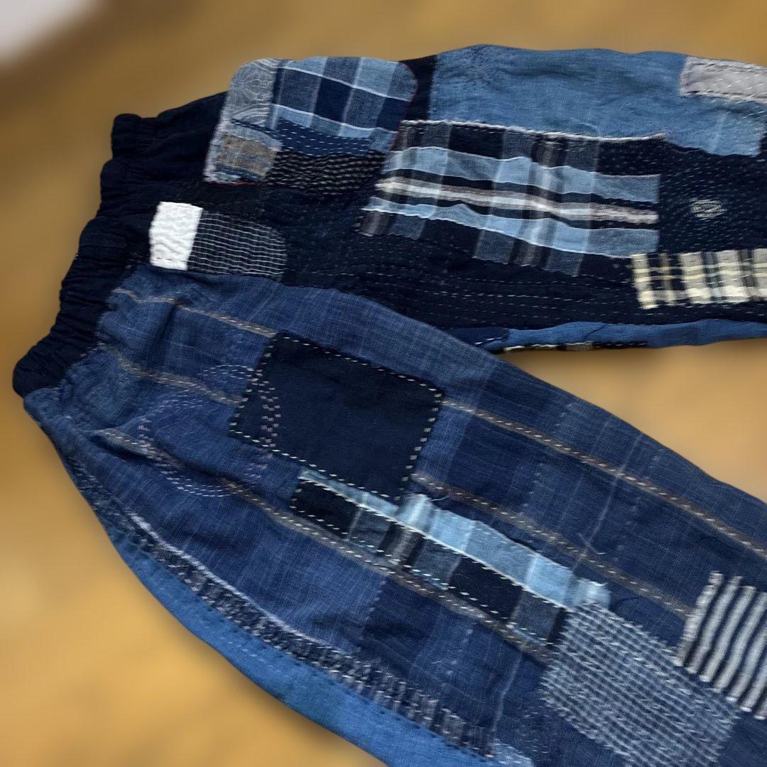 古布　秋待ち　貼り貼り、ちくちく、襤褸バルーンパンツ