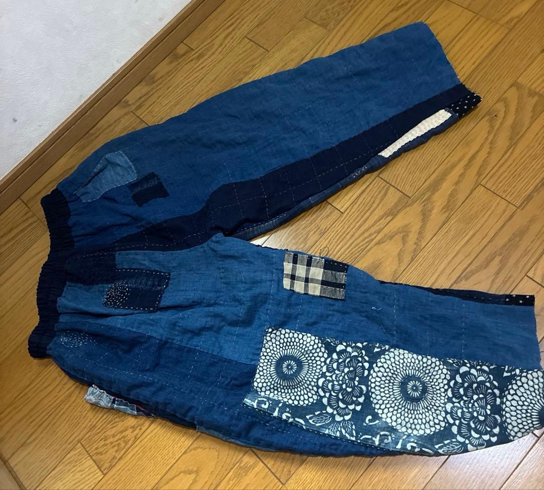 古布　秋待ち　貼り貼り、ちくちく、襤褸バルーンパンツ