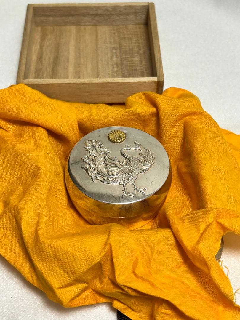 ☆皇室御下賜品☆ 上皇陛下 平成即位の礼 ボンボニエール 棗型鳳凰文