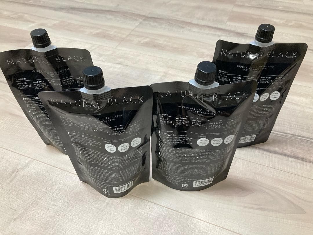 や*ま様 KURO ナチュラルブラック クリームシャンプー 400g×4本