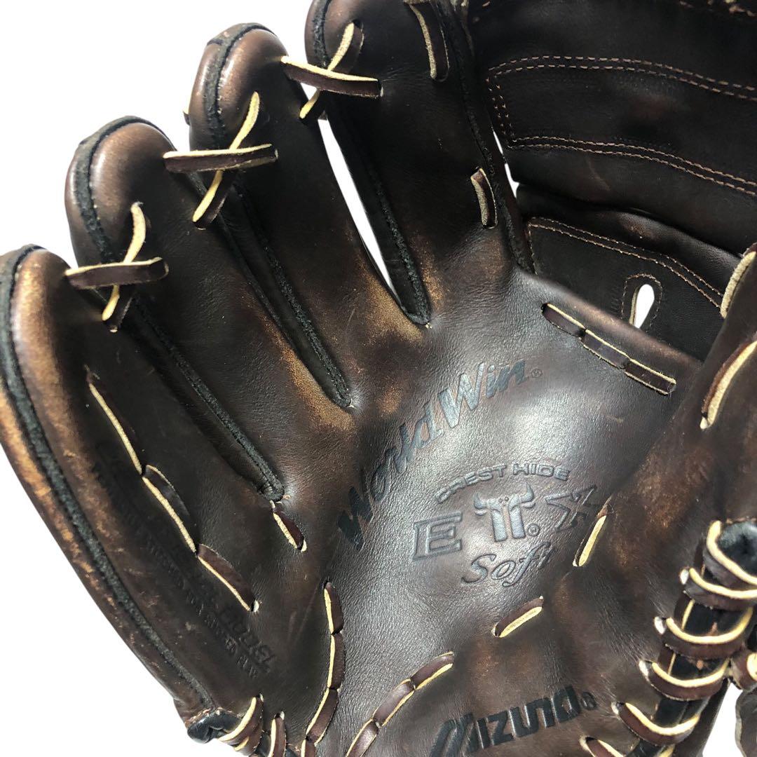 【良品】ミズノ 軟式グローブ World Win ブラウン 左利き