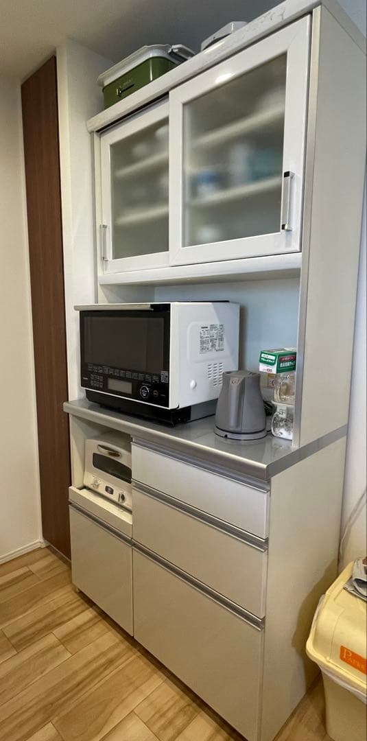 【７月10日までの出品にします】パモウナ 食器棚 ホワイト 90