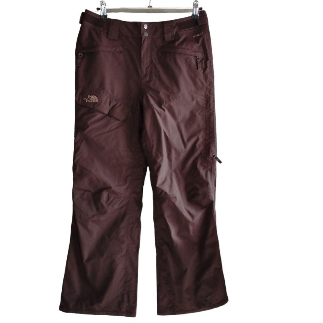 【高機能】US ノースフェイス HYVENT スノーボード パンツ 茶 S