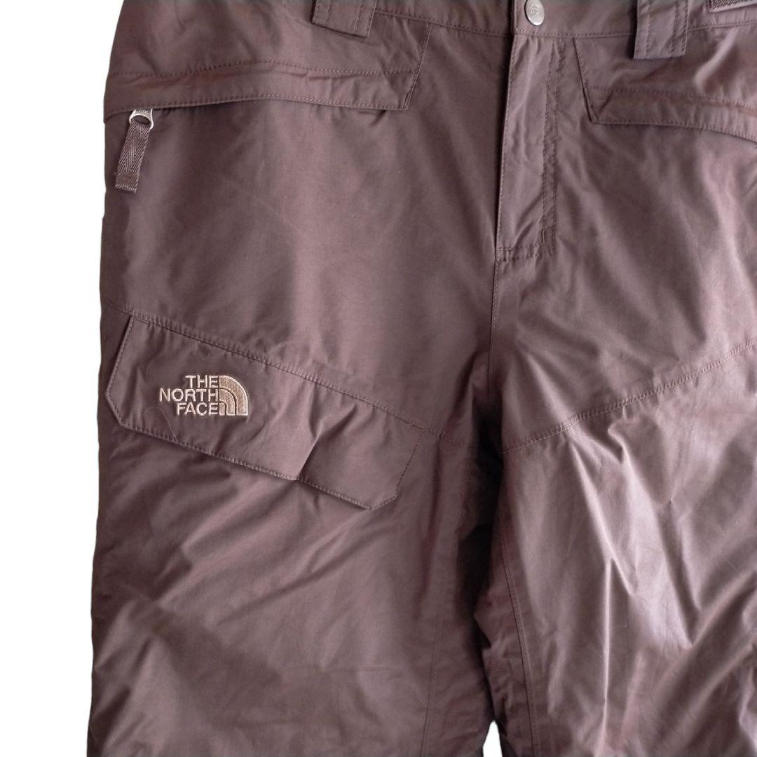 【高機能】US ノースフェイス HYVENT スノーボード パンツ 茶 S