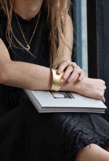 美品】FONTE バングル 地金SILVER925 18金コーティング☆巾着付 FONTE