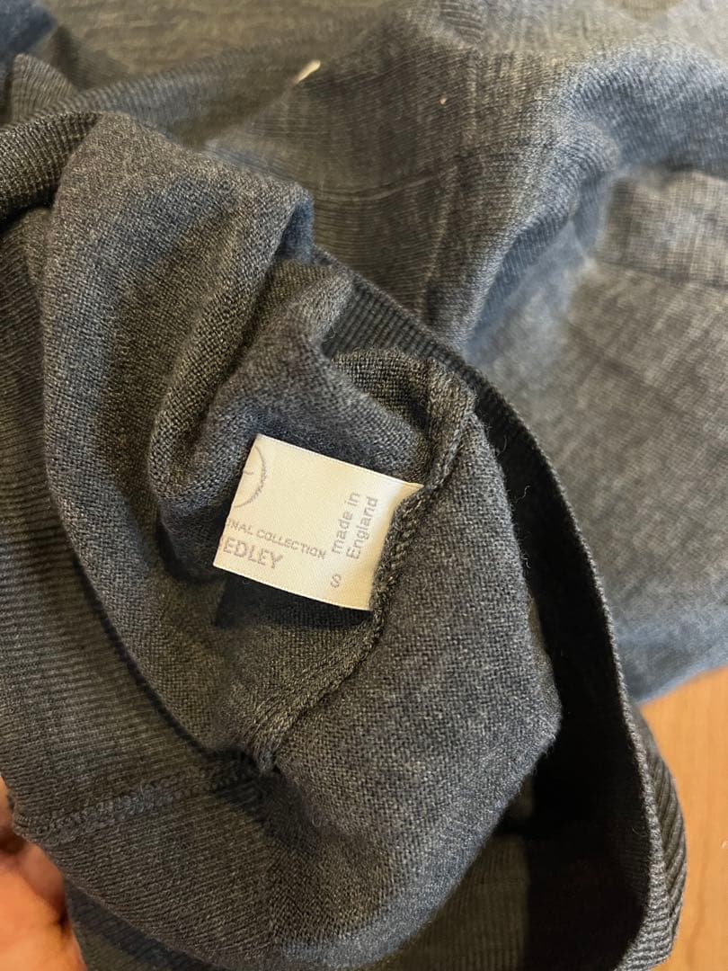 美品ジョンスメドレー BEAMS グレー ニットセーター　S