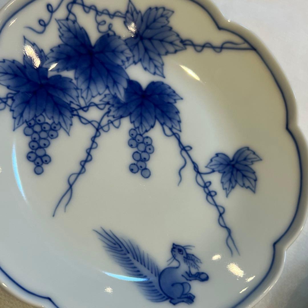 未使用自宅保管】 辻精磁社 有田焼 栗鼠葡萄 皿 2枚 - メルカリ