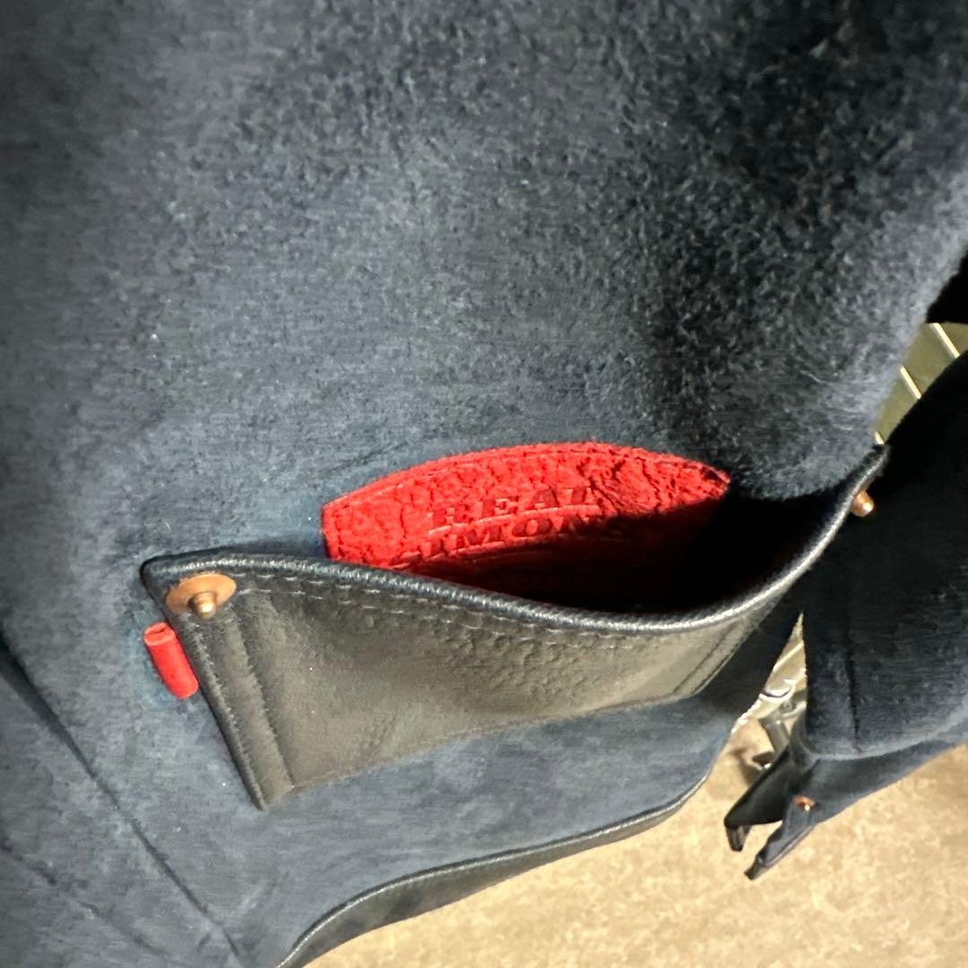 インディゴブルー 1.4mm厚 ゴートレザー 頭層スエード Type3 M