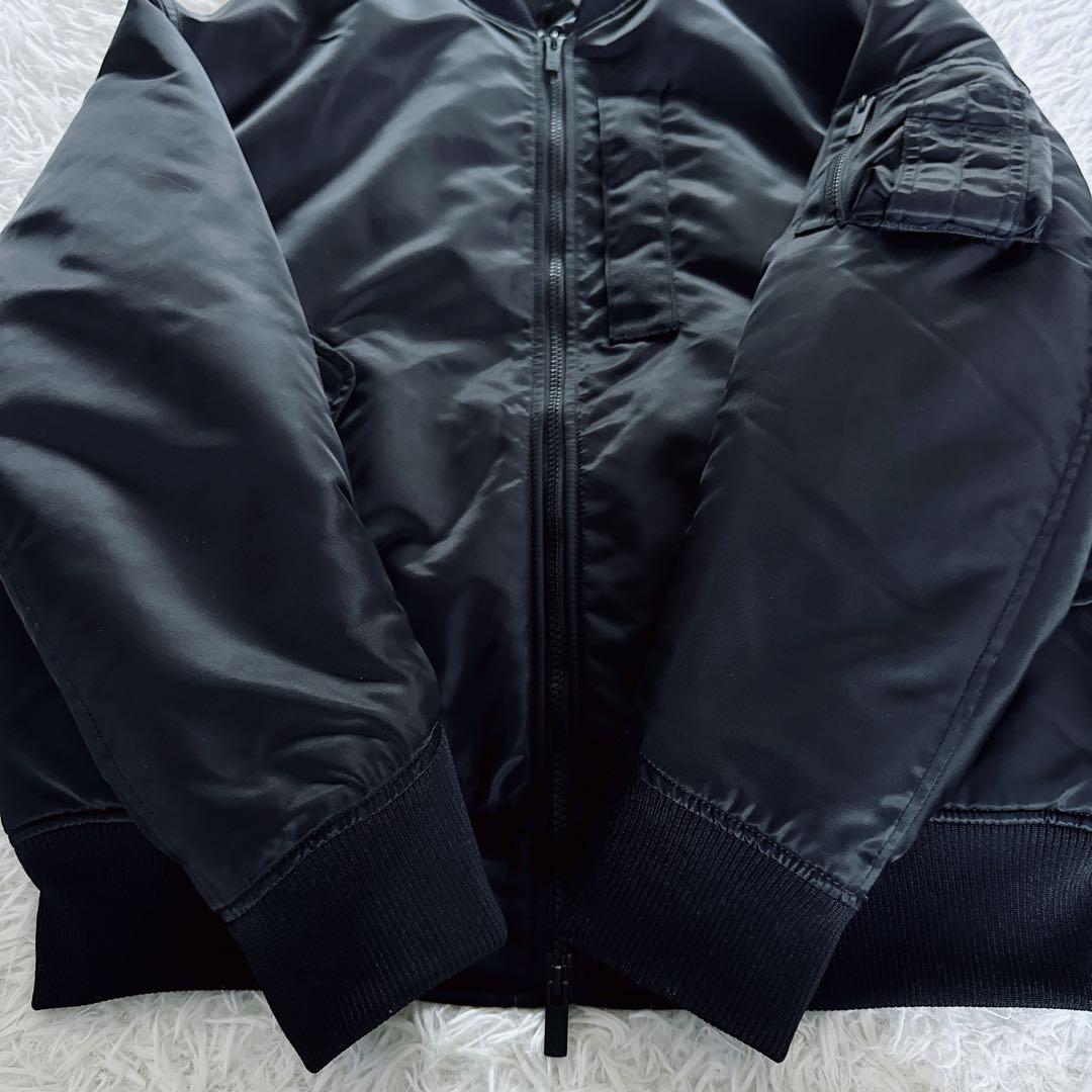 【UNIQLO】＋J ハイブリッドダウンオーバーサイズMA-1ブルゾン 黒 M