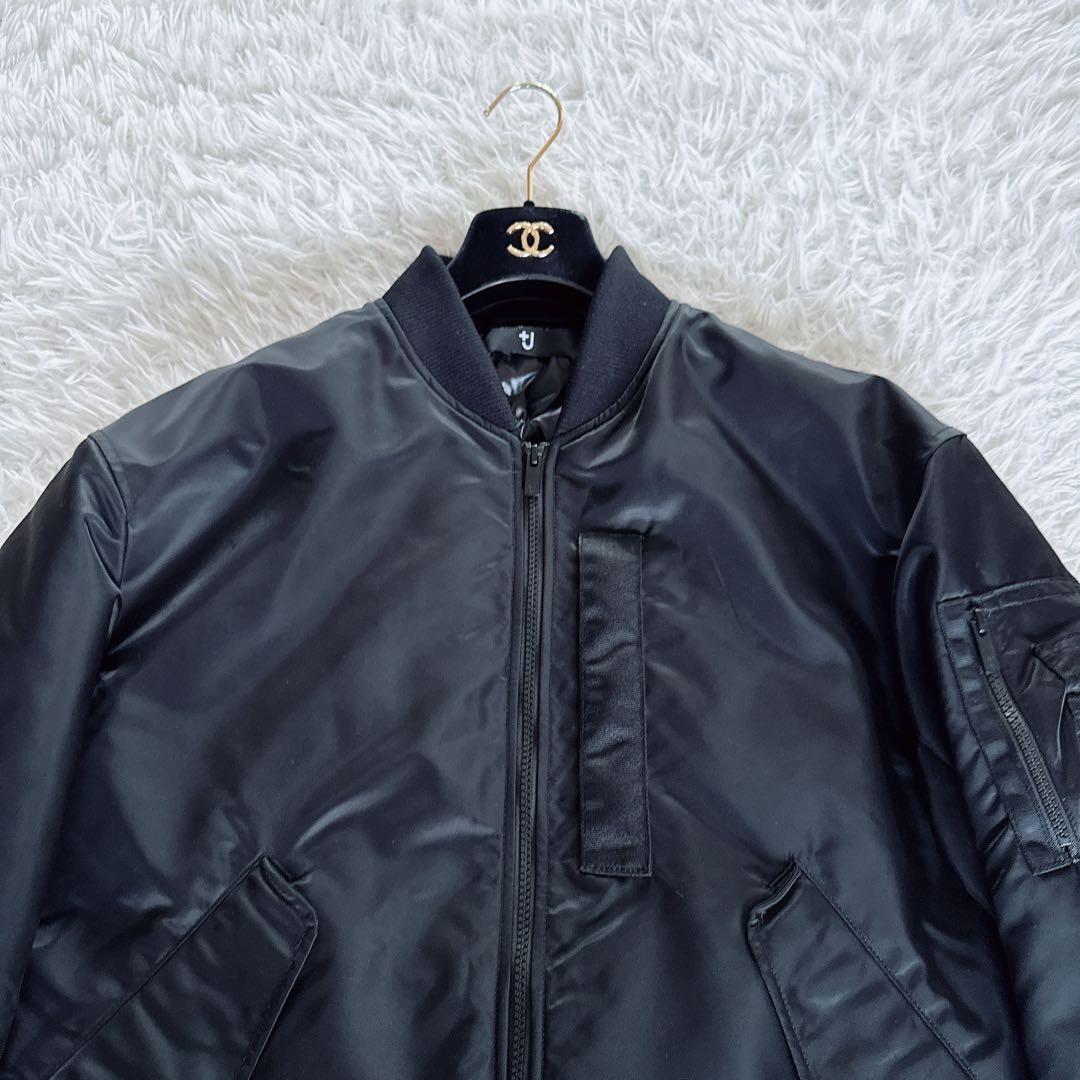 【UNIQLO】＋J ハイブリッドダウンオーバーサイズMA-1ブルゾン 黒 M