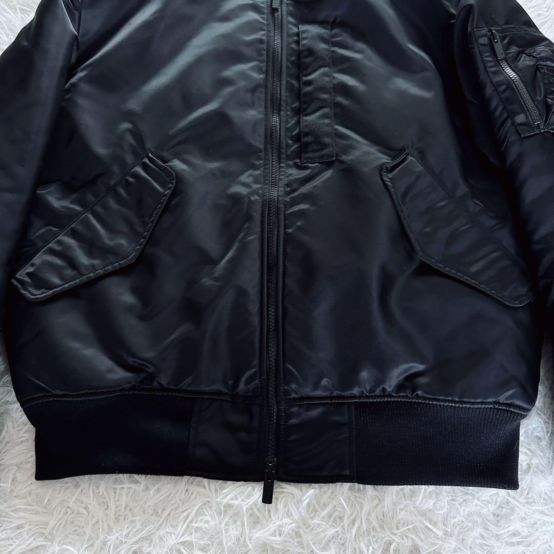 【UNIQLO】＋J ハイブリッドダウンオーバーサイズMA-1ブルゾン 黒 M