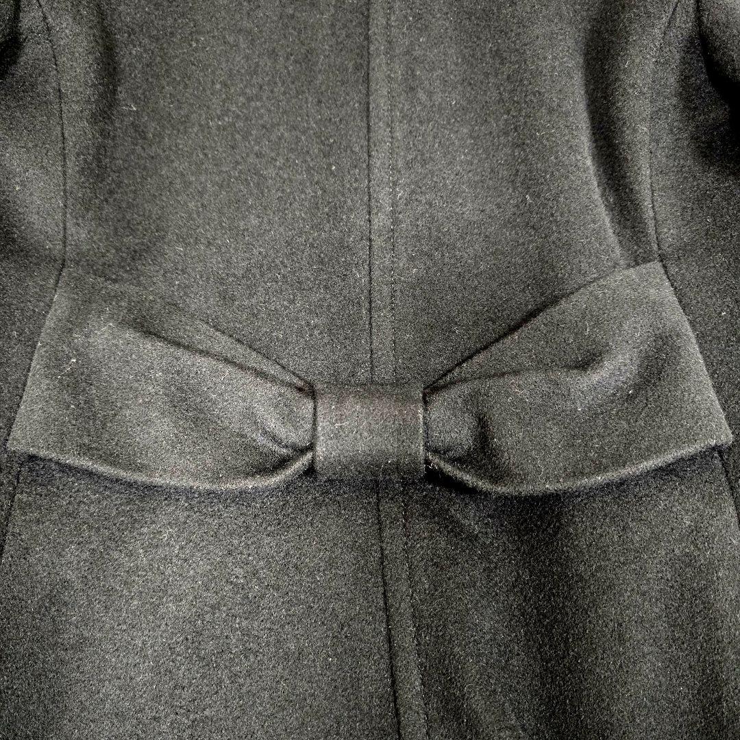 ポールスミス ブラックレーベル ロングコート マルチストライプ Aラインアンゴラ