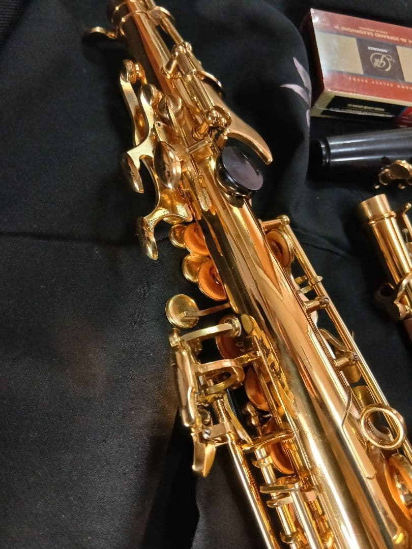 ソプラノ　サックス　無銘ノーブランド　音だしOK　超美品　！