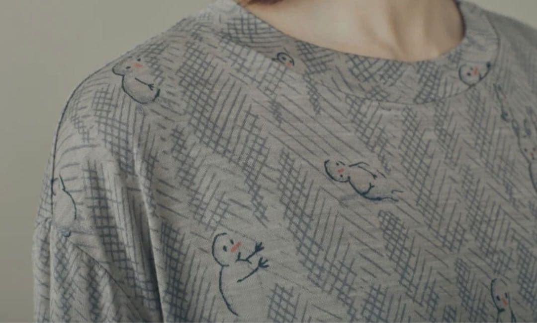 mina perhonen グレー 長袖ワンピース