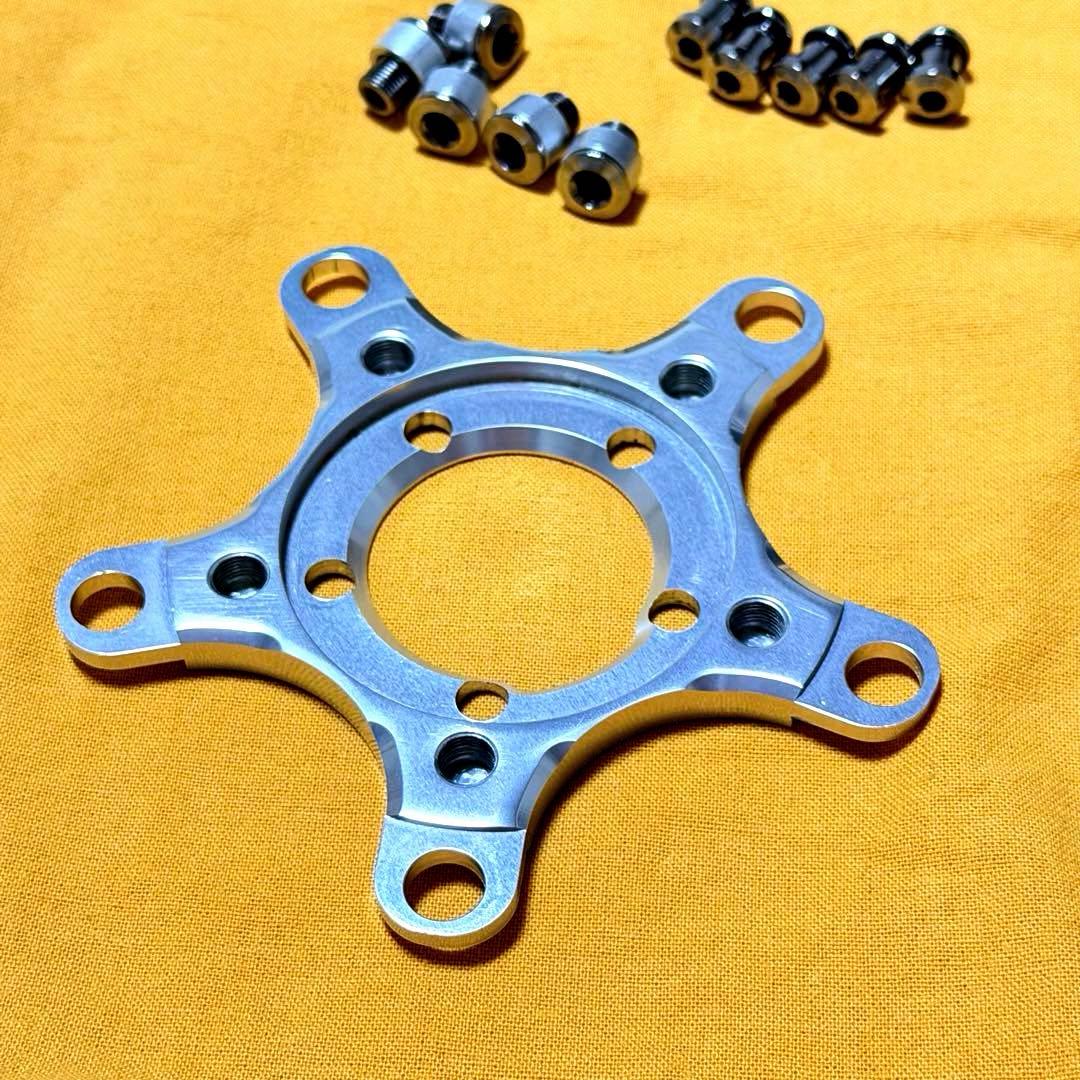 TAなど5ピンクランクに110チェーンリングを付けるスパイダーアダプター