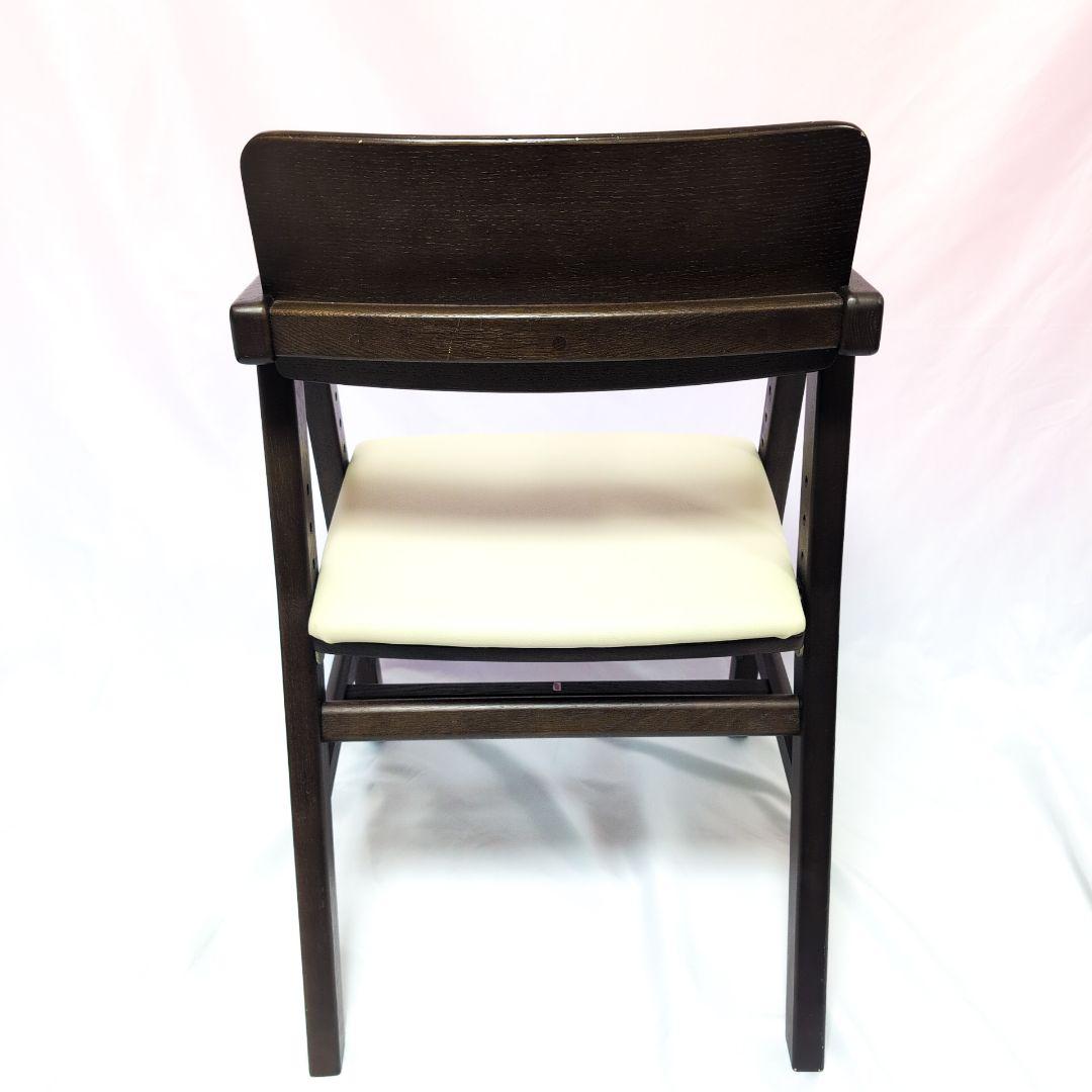 大和屋　キトコ　キッズダイニングチェア　ダークブラウン　アイボリー