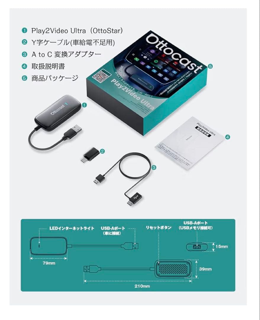 【3/31まで】 ottocast Play2Video Ultra 2025