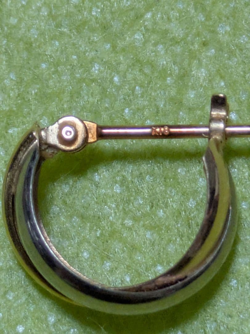 K18 コンビ ルーフピアス （片耳)