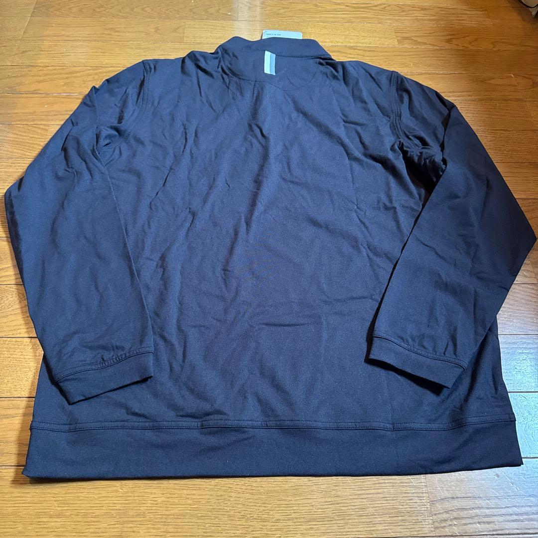 RHOBACK 黒　ハーフジップ長袖シャツ