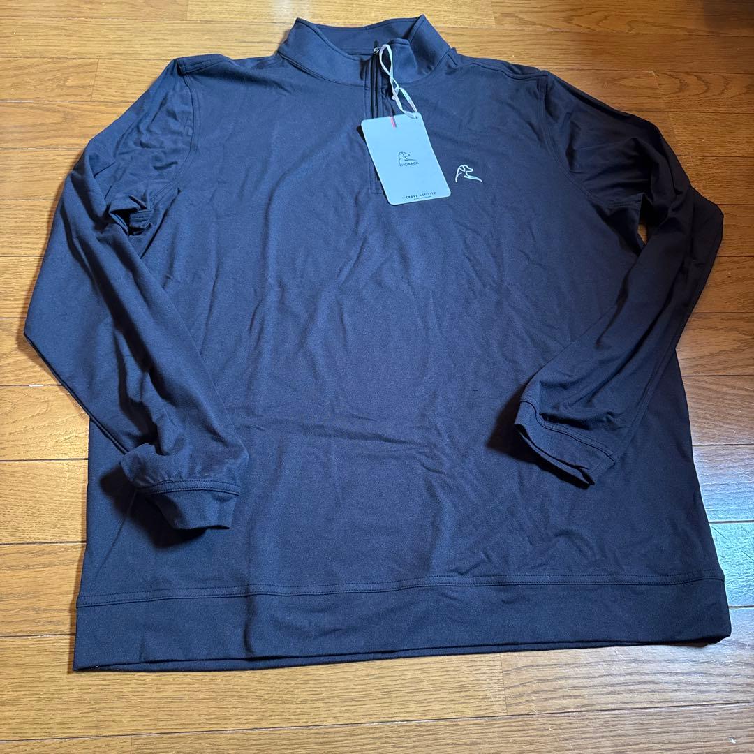 RHOBACK 黒　ハーフジップ長袖シャツ