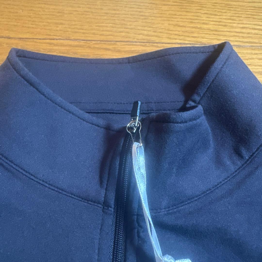 RHOBACK 黒　ハーフジップ長袖シャツ