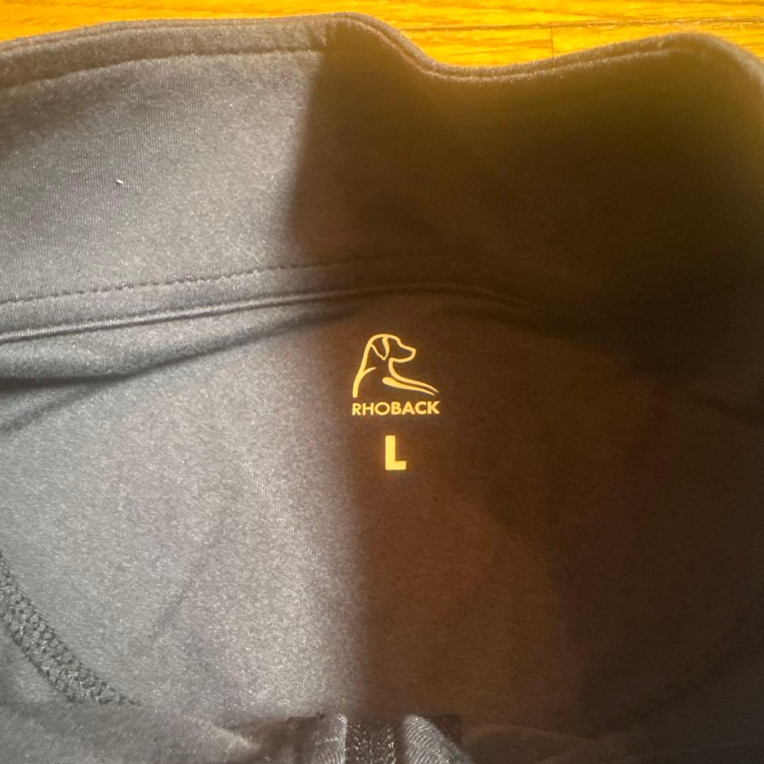 RHOBACK 黒　ハーフジップ長袖シャツ