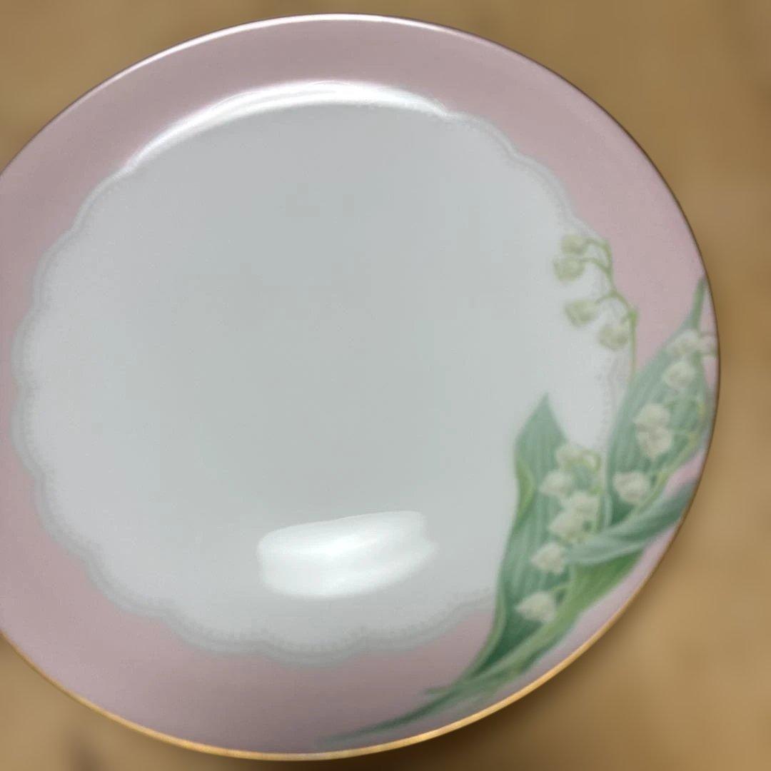 大倉陶園　白磁　鈴蘭　プレート　4枚