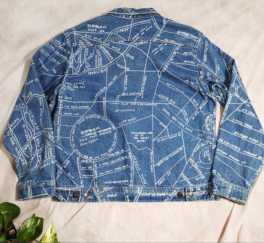 ジャケット・アウター SUPREME 19SS Gonz Map Work Denim Jacket