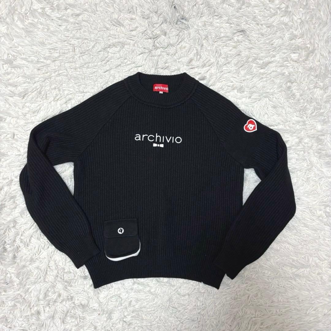 最新 アルチビオ セットアップ ファー　ニット 黒　ゴルフ ウェア スカート