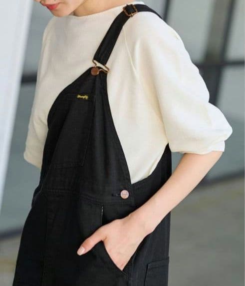 FRAMeWORK Wrangler別注ワンショルダーオーバーオール ブラックS