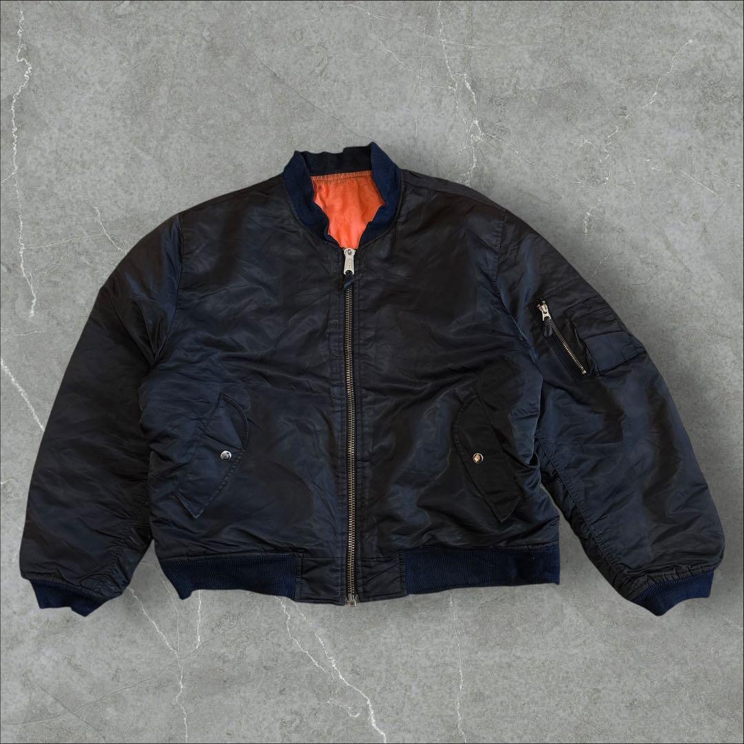 ALPHA MA-1 フライトジャケット ブラック 実物 1987年 - メルカリ