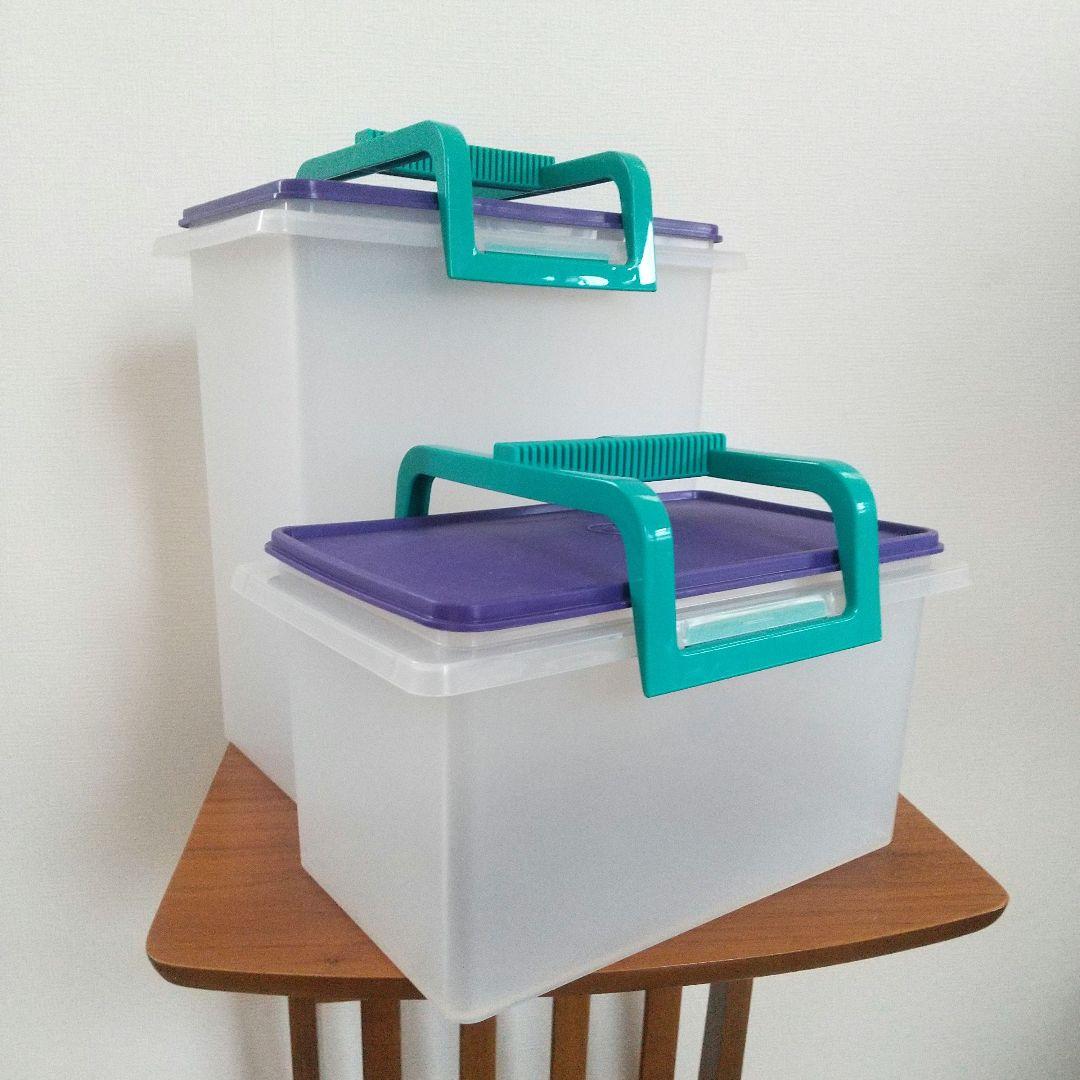 タッパーウェア 5キロキーパー & 10キロキーパー 2個セット ハンドル付き