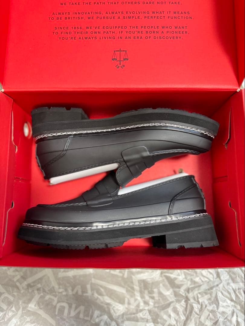 【極美品】Hunter レイン　ローファー　完全防水　付属品完備　23cm