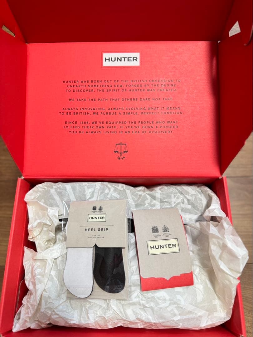 【極美品】Hunter レイン　ローファー　完全防水　付属品完備　23cm