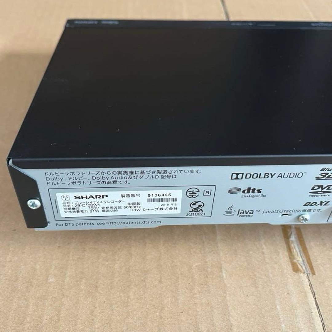 SHARP AQUOS 2B-C10BW1 HDD＆ブルーレイレコーダー
