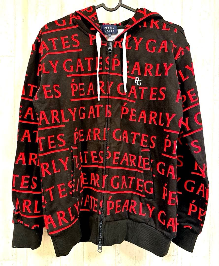 PEARLY GATES コットン裏毛 フルジップフーディパーカー