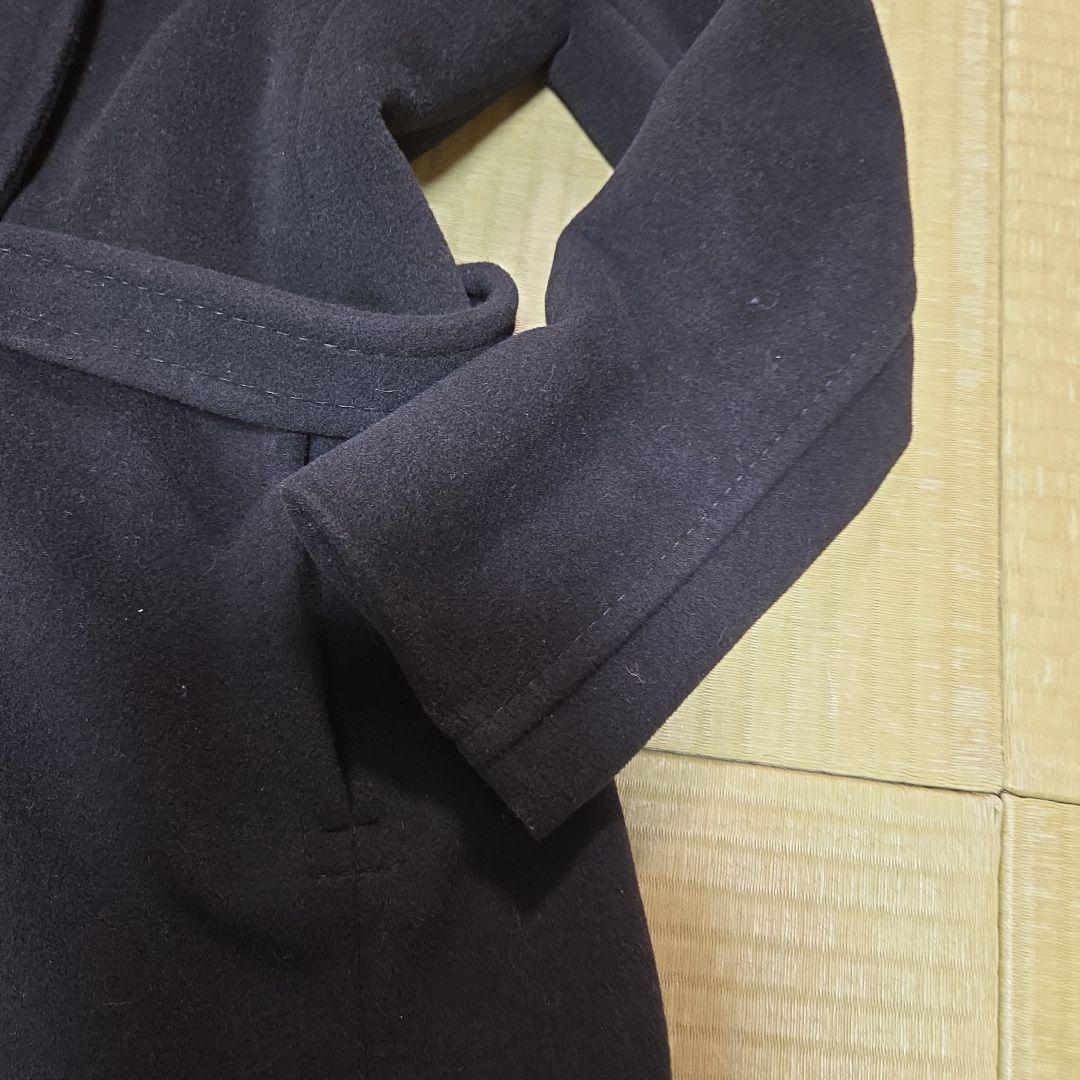 MAX&Co アンゴラ混 チェスターコート Aライン ブラック M相当 ベルト