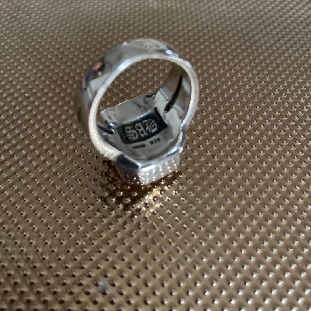 美品☆SAD黒夢 清春ブランド☆ローズクオーツsilver925リング18号