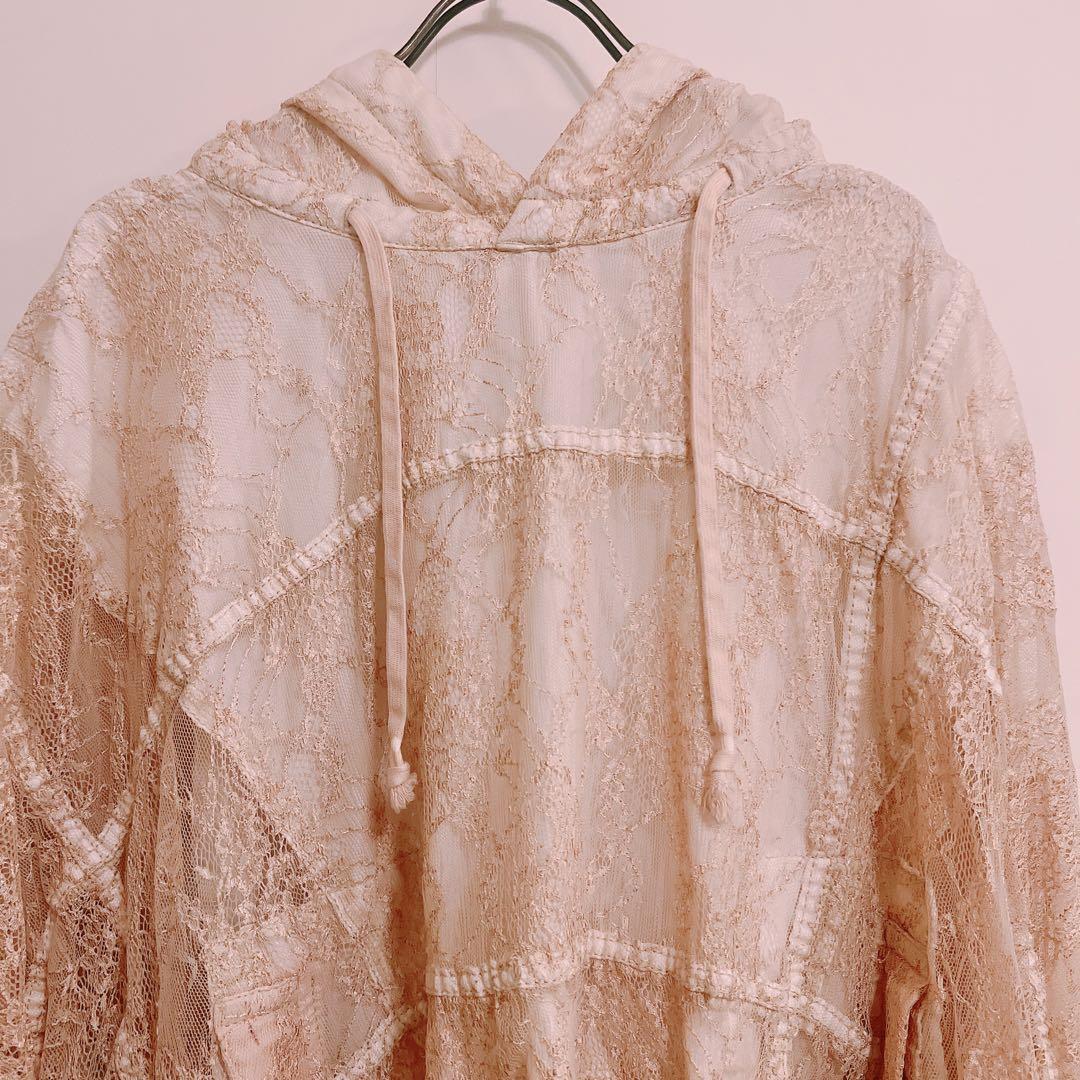 COMME des GARÇONS コムデギャルソン フード付きレースポンチョ