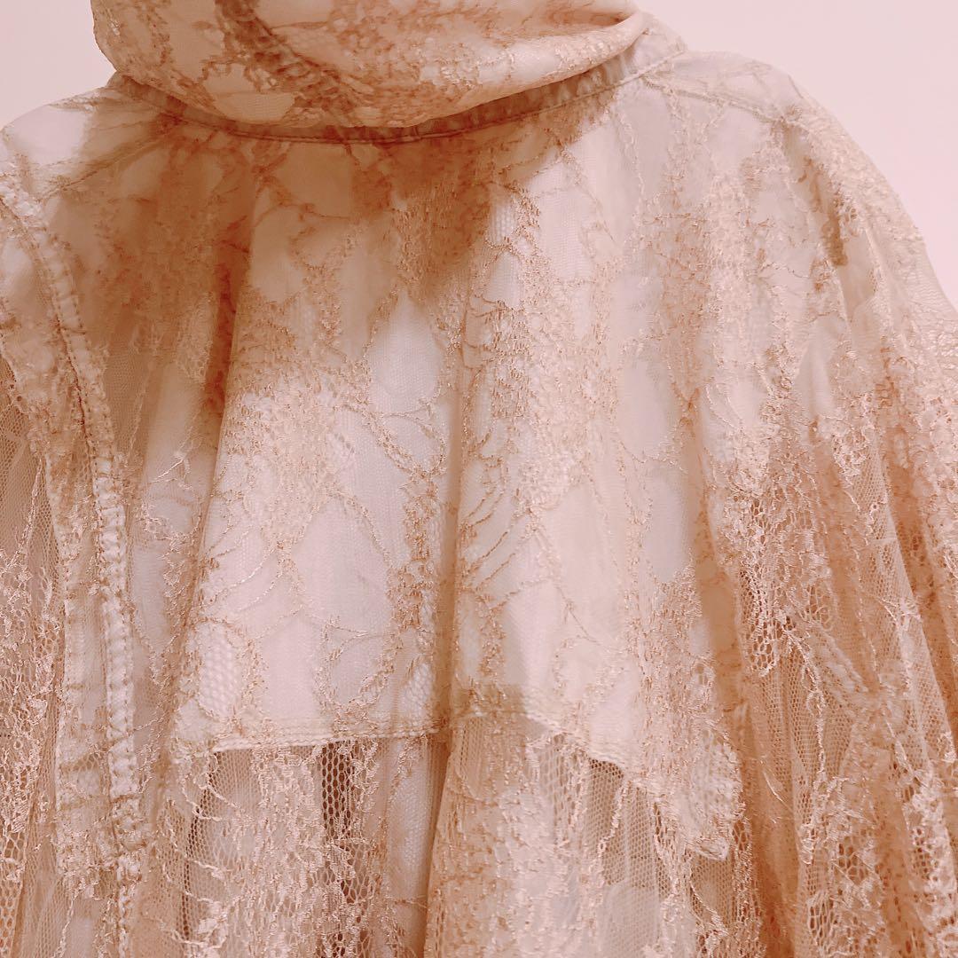 COMME des GARÇONS コムデギャルソン フード付きレースポンチョ