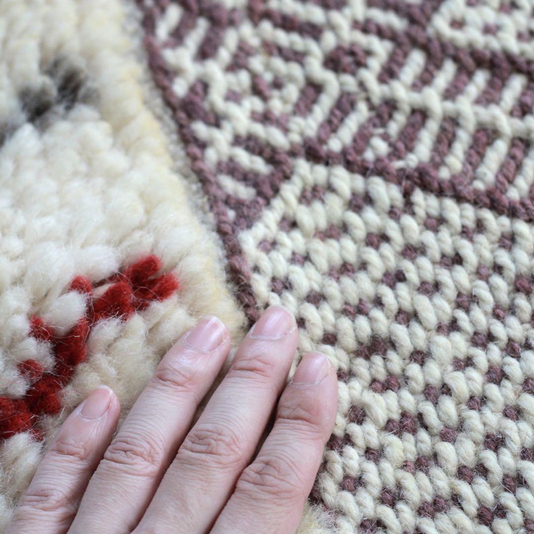 【y.m】超希少！ザナフィ モロッコラグ アクセントラグ 106×66cm